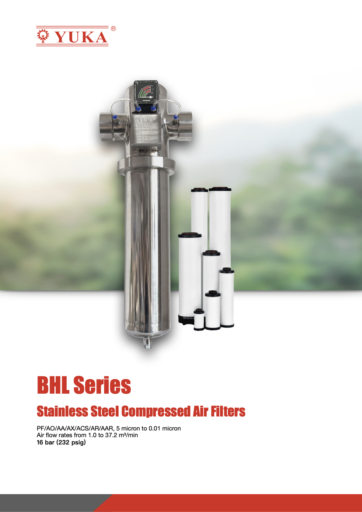 BHL Series Stainless Steel Compressed Air Filters