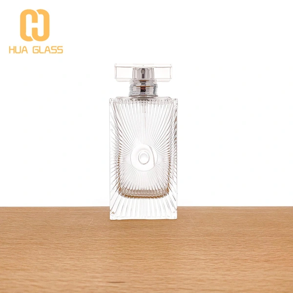 botella de perfume personalizada al por mayor de 100 ml en relieve