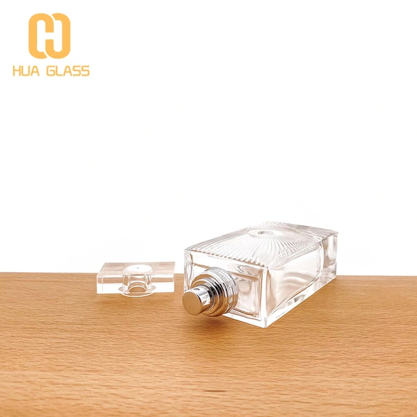 botella de perfume personalizada al por mayor de 100 ml en relieve