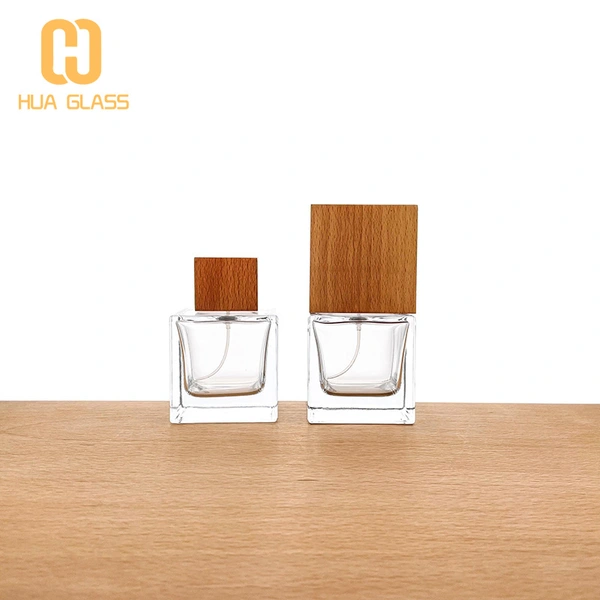 botella de perfume del fabricante 50ml 100ml con la tapa de madera