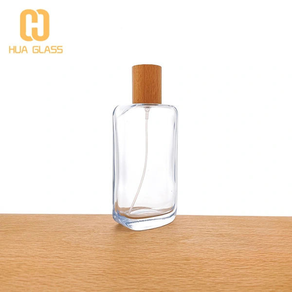 Frasco de perfume masculino femenino de 100 ml con tapa de madera