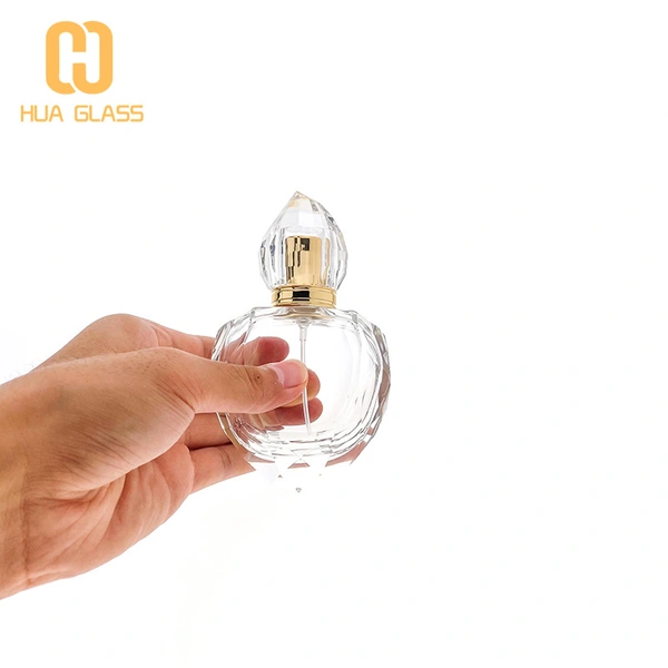 Frasco de perfume pulido a mano con diamante de 65 ml