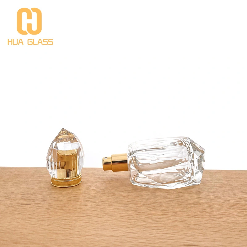 Frasco de perfume pulido a mano con diamante de 65 ml