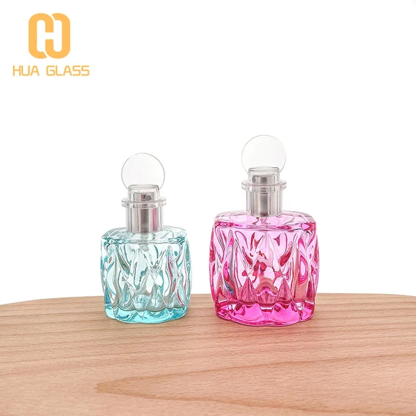 pink blue bottle perfume 30ml 50ml perfume glass bottle
