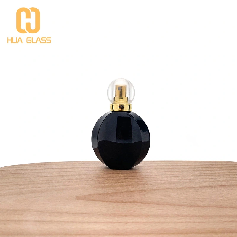 плоские круглые 30 мл черные стеклянные флаконы для духов оптом флаконы для духов