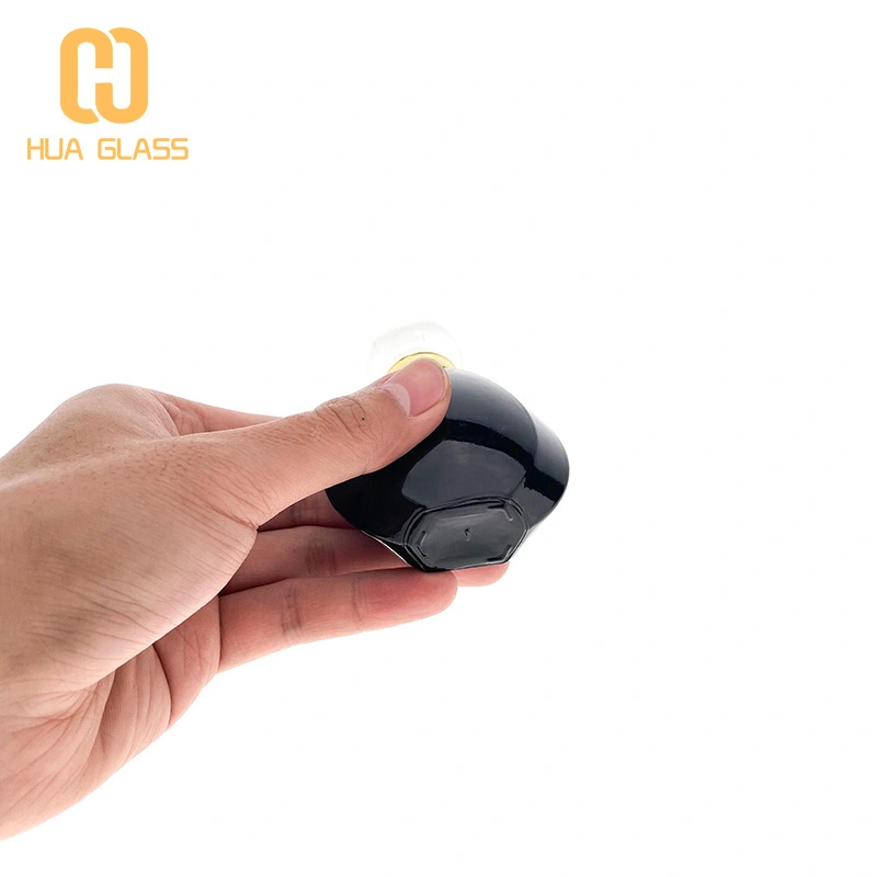 плоские круглые 30 мл черные стеклянные флаконы для духов оптом флаконы для духов