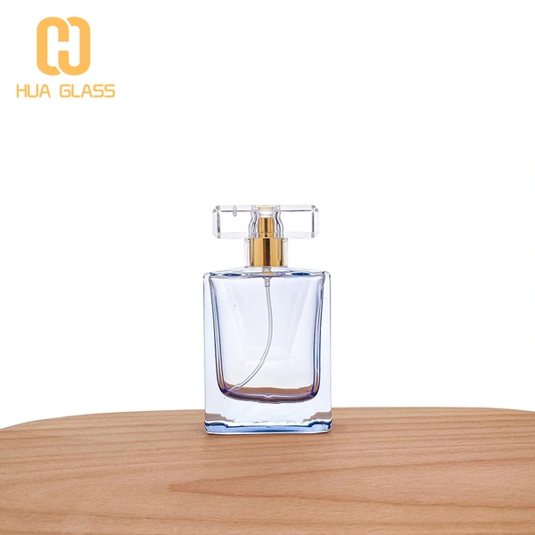 Bouteilles de parfum vides en verre bleu de 50 ml fabricants de bouteilles de parfum