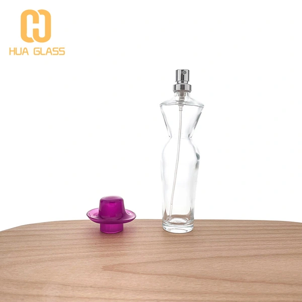 Botellas de perfume con forma de cuerpo para mujer Botella de perfume elegante de vidrio de 50 ml