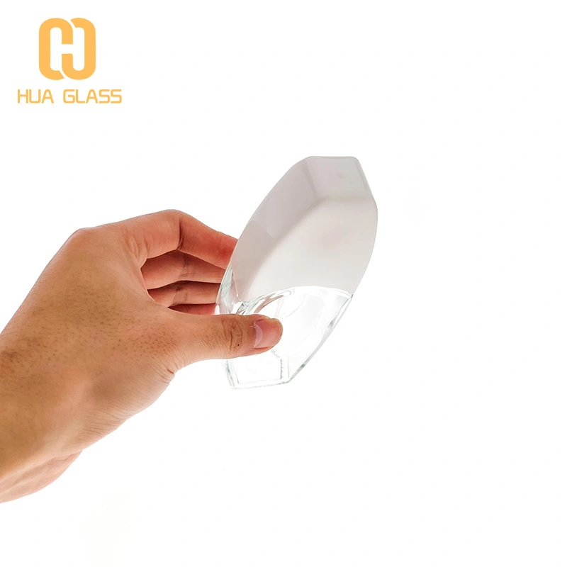 bouteille de cologne verre vide 100ml flacon de parfum avec bouchon blanc  