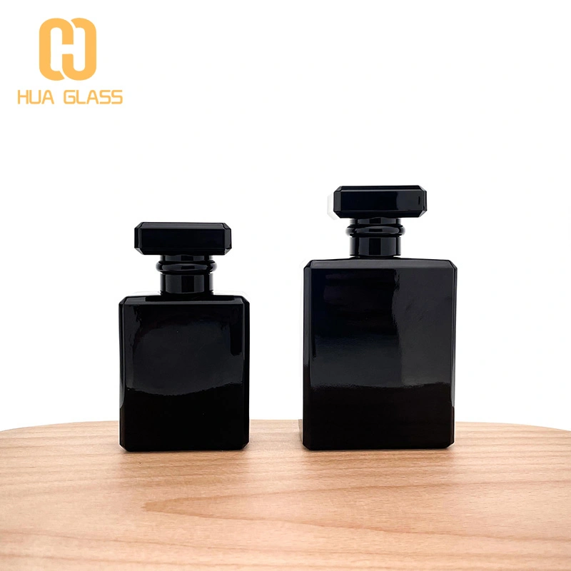 زجاجة عطر شانيل 50 مل 100 مل زجاجة عطر من الزجاج الأسود الشفاف  