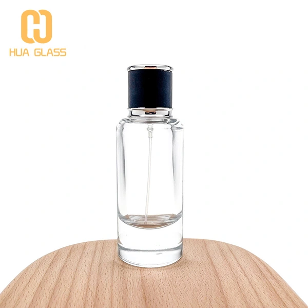 Bouteille de parfum en verre rond de bouteille de luxe de 50 ml bouteille de cologne