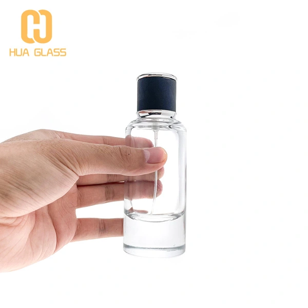 50ml luxury cylinder round glass perfume bottle cologne bottle