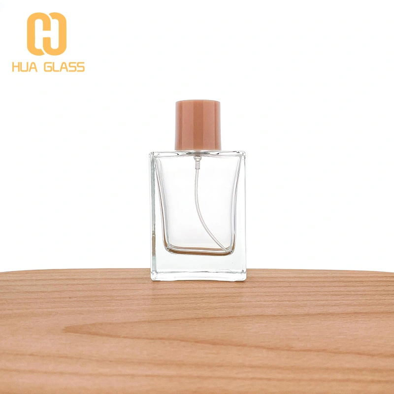 botella de spray de perfume rosa de color 50ml botellas de perfume de vidrio vacías