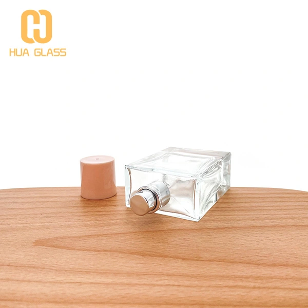 botella de spray de perfume rosa de color 50ml botellas de perfume de vidrio vacías