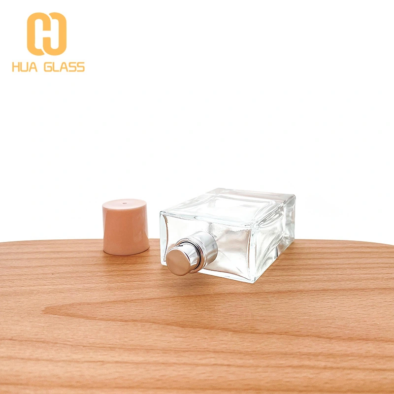 botella de spray de perfume rosa de color 50ml botellas de perfume de vidrio vacías