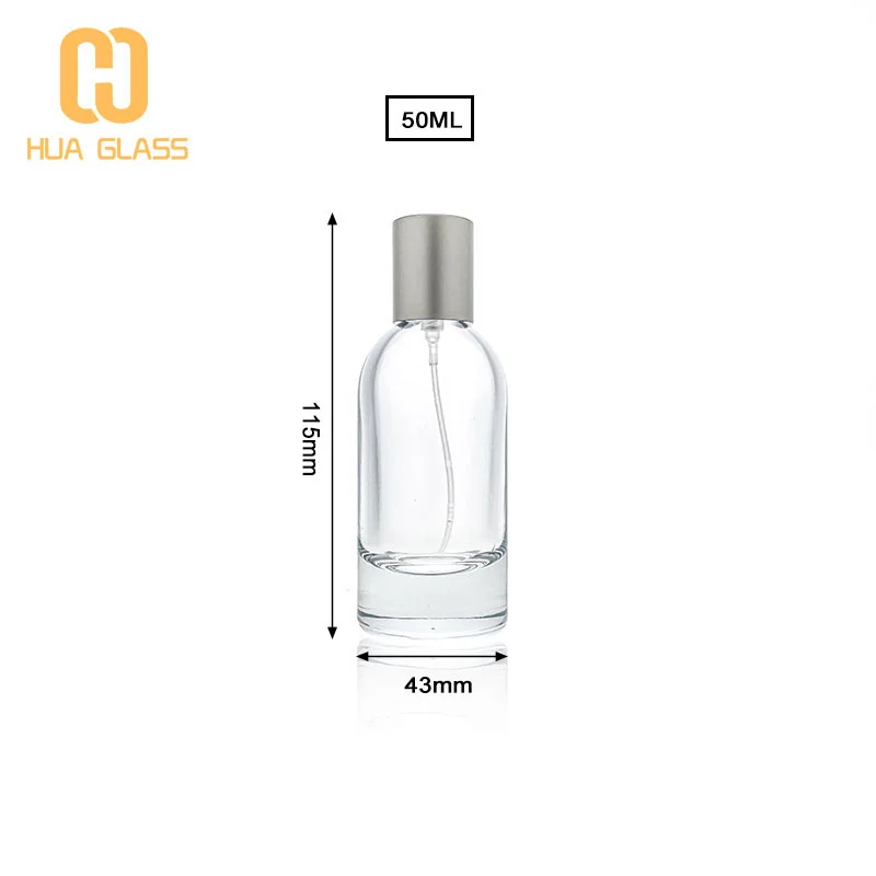 Flacon de parfum en verre de 100 ml avec pulvérisateur à pompe  