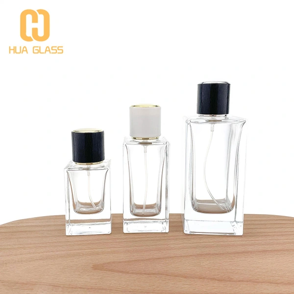 Botellas de perfume vacías cuadradas personalizadas 30ml 50ml 100ml al por mayor