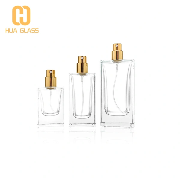 Botellas de perfume vacías cuadradas personalizadas 30ml 50ml 100ml al por mayor