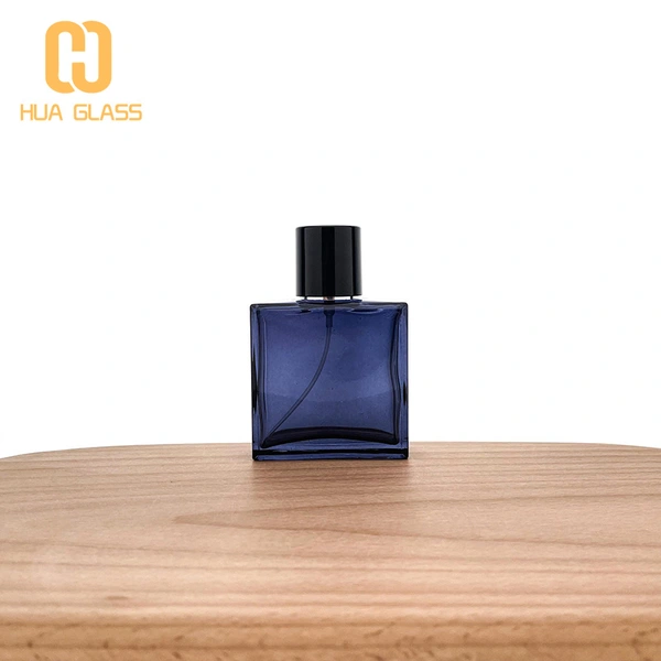 Frasco de perfume de vidrio con diseño azul bleu de chanel de 50 ml