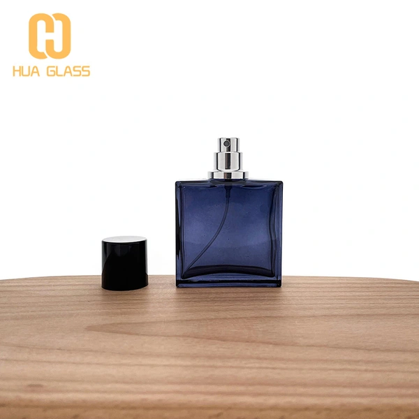 Frasco de perfume de vidrio con diseño azul bleu de chanel de 50 ml