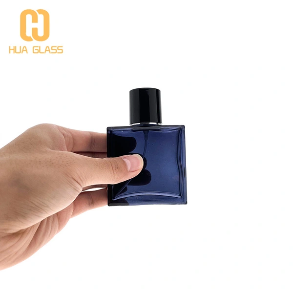 Frasco de perfume de vidrio con diseño azul bleu de chanel de 50 ml