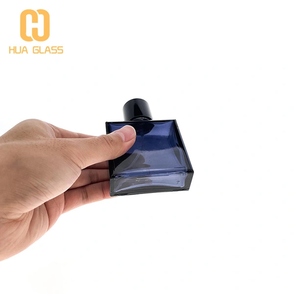 Frasco de perfume de vidrio con diseño azul bleu de chanel de 50 ml