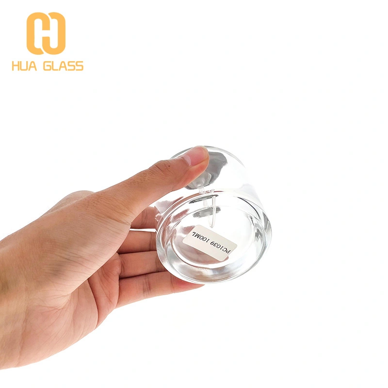 50 مل 100 مل زجاجة عطر زجاجية صغيرة مستديرة مع غطاء خشبي مستدير