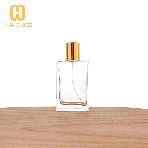 50 مل برغي نوع مسطح مربع الشكل الزجاجي زجاجة عطر