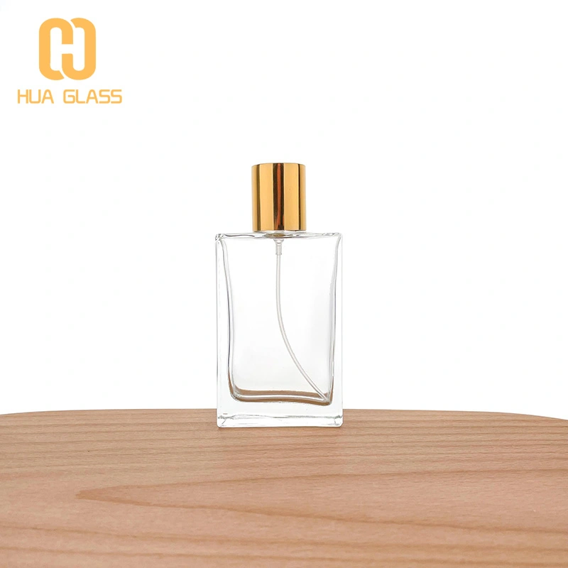 50 مل برغي نوع مسطح مربع الشكل الزجاجي زجاجة عطر