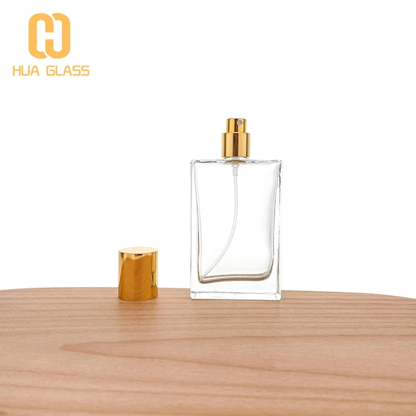 50 مل برغي نوع مسطح مربع الشكل الزجاجي زجاجة عطر