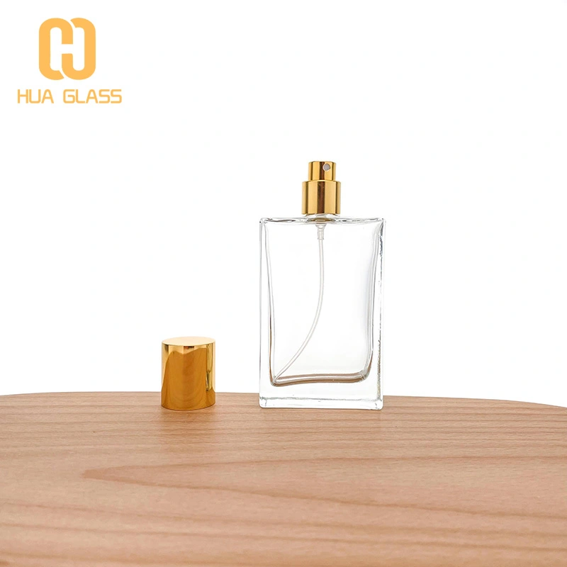 50 مل برغي نوع مسطح مربع الشكل الزجاجي زجاجة عطر