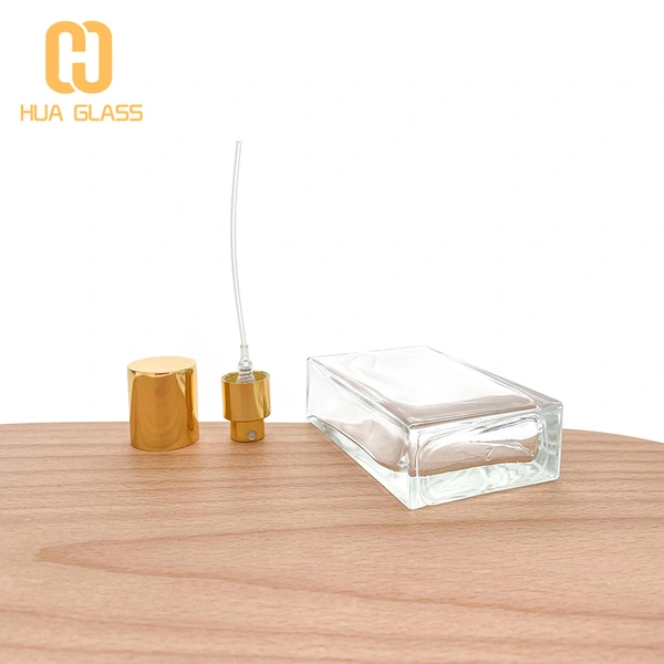 50 مل برغي نوع مسطح مربع الشكل الزجاجي زجاجة عطر