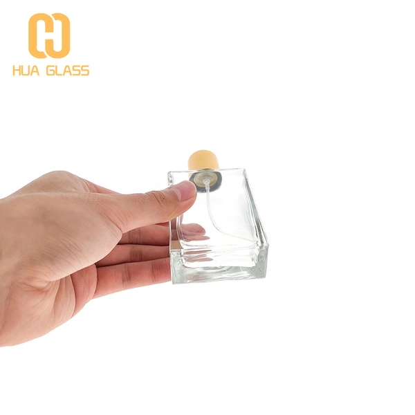 50 مل برغي نوع مسطح مربع الشكل الزجاجي زجاجة عطر