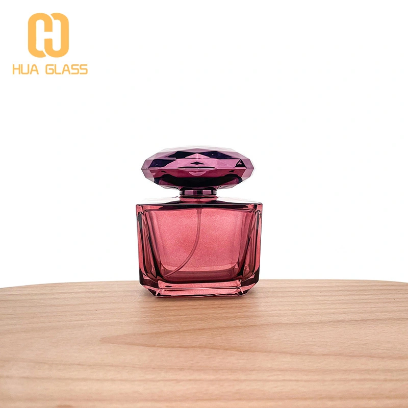 90 مل زجاجة عطر أنيقة زجاجة عطر زجاجية ملونة