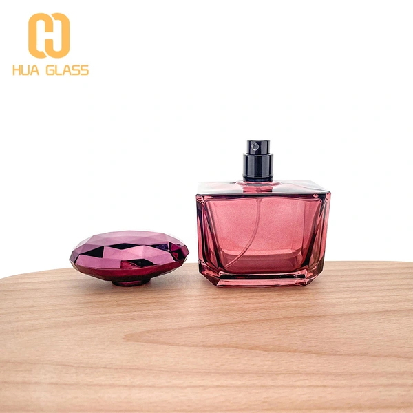 90 مل زجاجة عطر أنيقة زجاجة عطر زجاجية ملونة