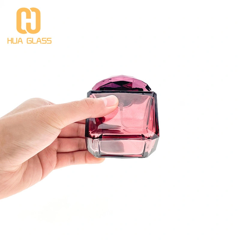 90 مل زجاجة عطر أنيقة زجاجة عطر زجاجية ملونة