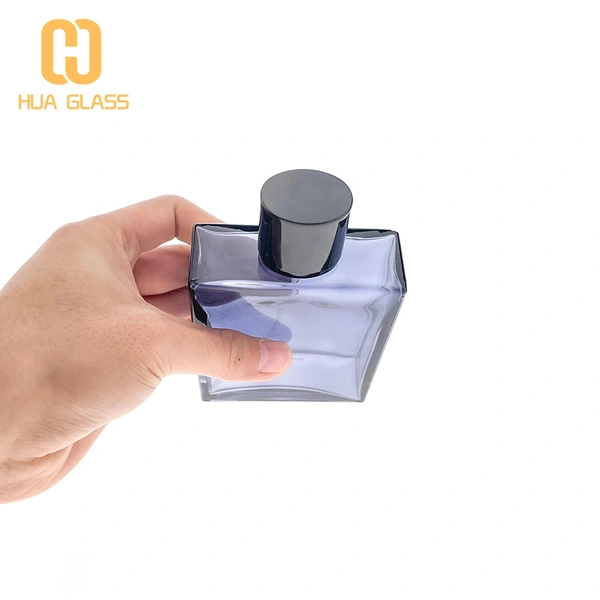 прозрачный синий стеклянный квадратный флакон духов 65 мл 125 мл