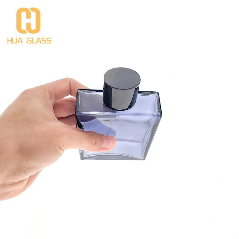 прозрачный синий стеклянный квадратный флакон духов 65 мл 125 мл