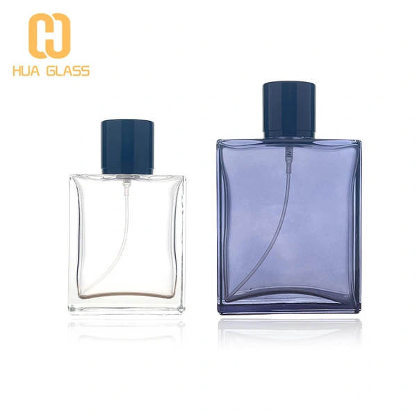 прозрачный синий стеклянный квадратный флакон духов 65 мл 125 мл