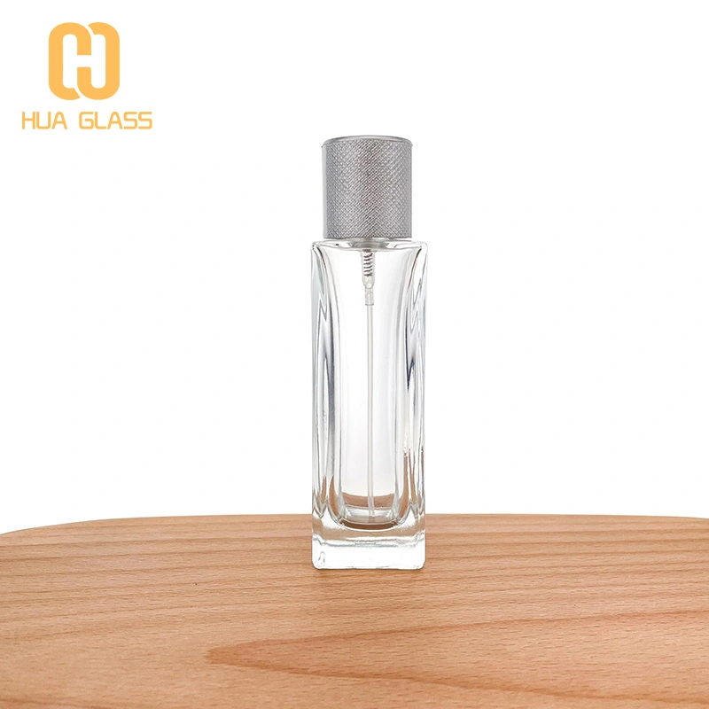 زجاجة عطر مستطيلة الشكل 50 مل زجاجة عطر زجاجية بالجملة  
