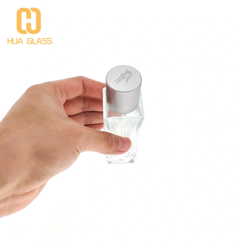 زجاجة عطر مستطيلة الشكل 50 مل زجاجة عطر زجاجية بالجملة  