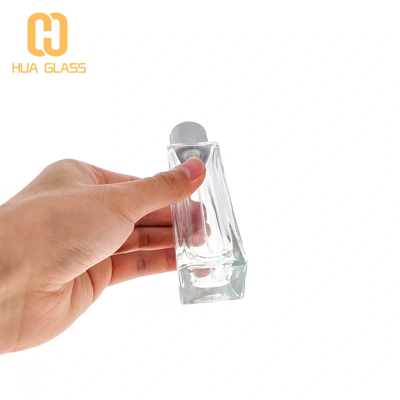 زجاجة عطر مستطيلة الشكل 50 مل زجاجة عطر زجاجية بالجملة  