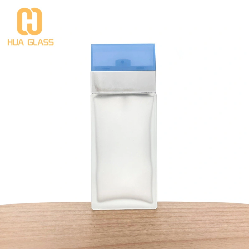 زجاجة عطر مستطيلة من الزجاج المتجمد قوارير زجاجية مخصصة للعطور