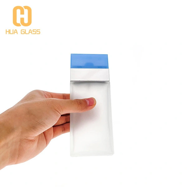 زجاجة عطر مستطيلة من الزجاج المتجمد قوارير زجاجية مخصصة للعطور