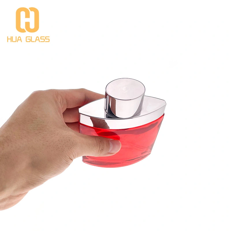 الزجاج الأحمر زجاجة عطر جديدة 100 مل زجاجات عطر زجاجية مربعة  