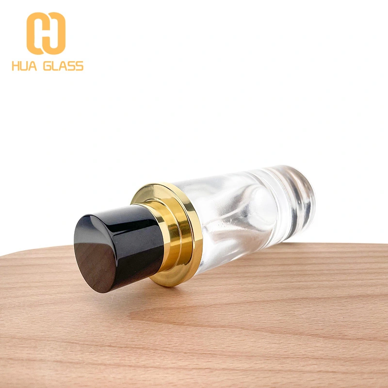 botella de vidrio de perfume de lujo árabe dubai con tapa magnética  
