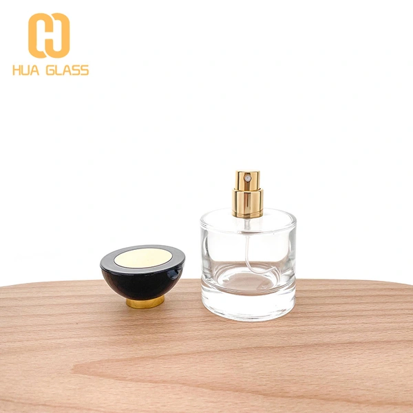 زجاجة عطر 50 مللي على شكل اسطوانة مخصصة للبيع بالجملة