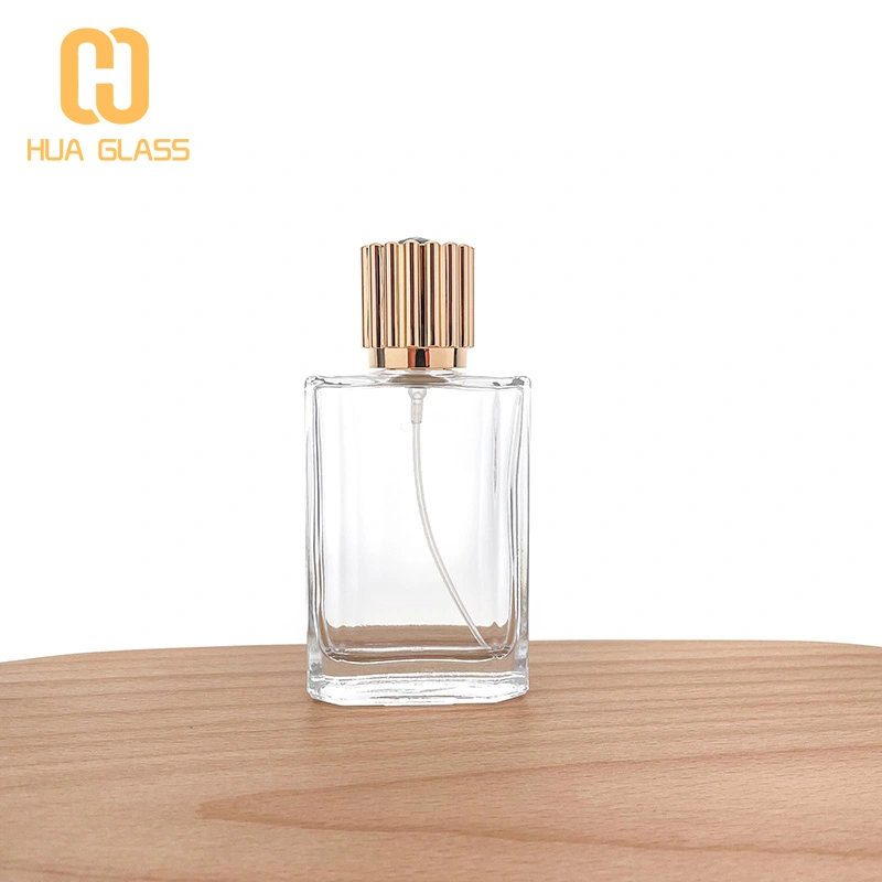 Frasco de perfume con tapa de diamante de cristal de zamak de 50 ml