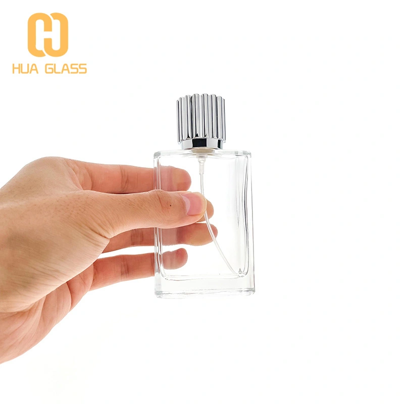 Frasco de perfume con tapa de diamante de cristal de zamak de 50 ml