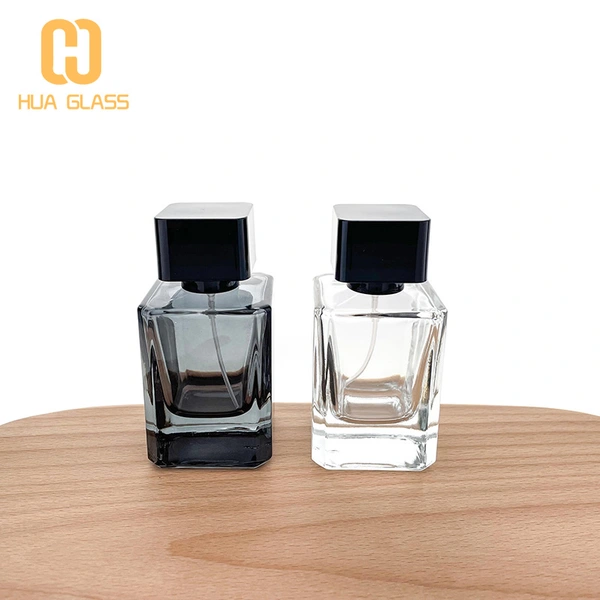 زجاجة عطر مربعة اللون مخصصة 50 مللي